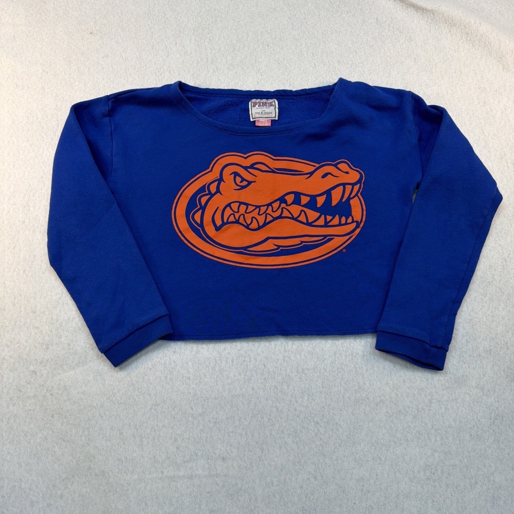 Women's PINK w/  5th & Ocean Florida Gators Long Sleeve Crop Sweater Size Small